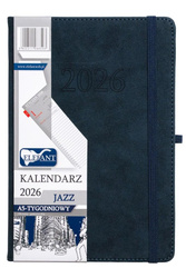 Kalendarz 2026 A5 tygodniowy Jazz granatowy