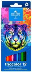Kredki Triocolor Tygrys 12 kolorów