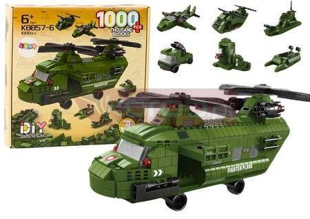 Klocki konstrukcyjne Helikopter Wojskowy 1000el