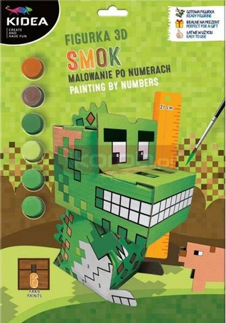 Figurka 3D malowanie po numerach Smok KIDEA
