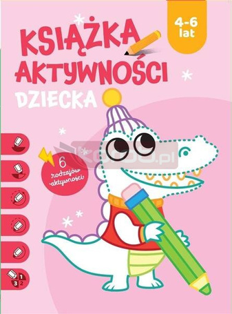 Książka aktywności dziecka 4-6 lat. Różowa
