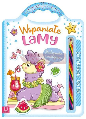 Wspaniałe lamy. Malowanka z naklejkami