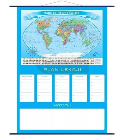 Plan lekcji - mapa Świat Polityczny