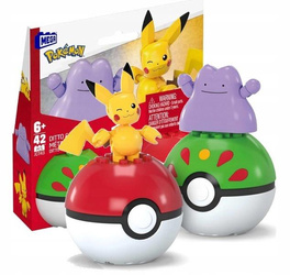 MEGA CONSTRUX KLOCKI 42 el POKEMON PIKACHU I DITTO + 2 Pokeball JCT43