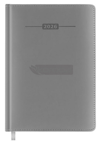 Kalendarz książkowy 2026 A5 szary EASY