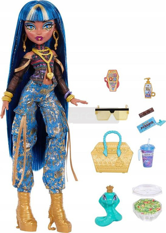 LALKA MONSTER HIGH CLEO DE NILE + zwierzątko wąż Sykfia JHK32