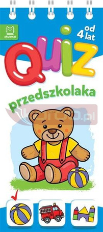 Quiz przedszkolaka z misiem od 4 lat