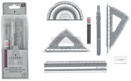 Zestaw geometryczny w pudelku Smart Academy 7el