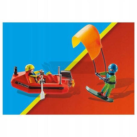 PLAYMOBIL 70144 ŁÓDŹ RATOWNICZY KITESURFER