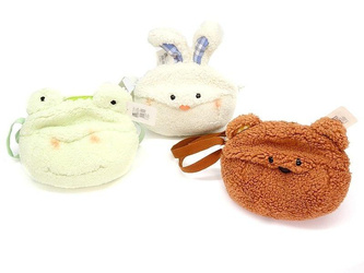 Torebka pluszowa z paskiem zwierzątko MIX