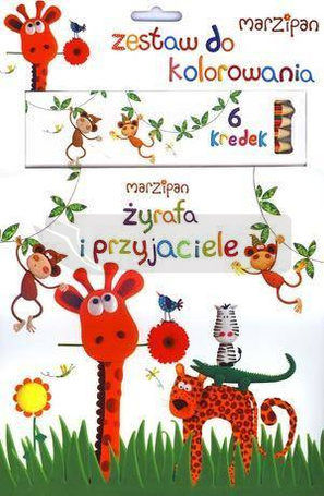 Marzipan. Żyrafa i przyjaciele + kredki