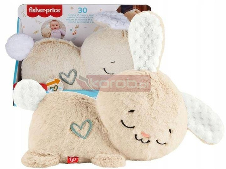 FISHER PRICE PRZYTULANKA ŚPIĄCY KRÓLICZEK USPOKAJACZ dla maluszka +0 m-cy HXG97