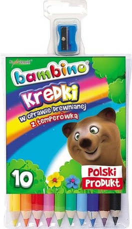 Kredki ołówkowe 10 kolorów bls BAMBINO