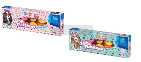 Farby plakatowe 12 kolorów 20ml Pieski ASTRA