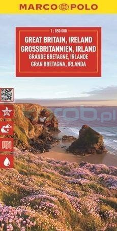 Mapa drogowa Wielka Brytania, Irlandia 1:850 000