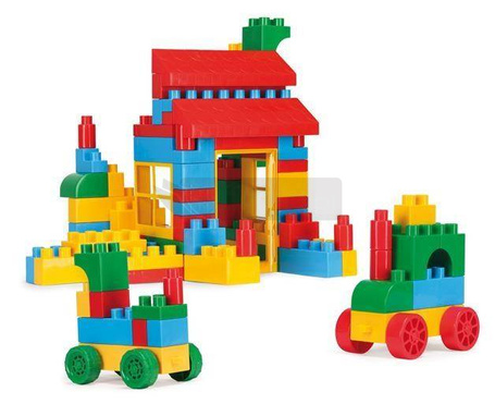 Klocki w pojemniku dla chłopców 132 elementy