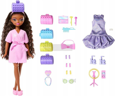 LALKA BARBIE DREAM BESTIES BROOKLYN Wyszykuj się ze mną, zestaw z ubrankami JGG39