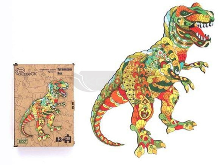 Puzzle drewniane eko 129 Tyranozaur rex A3