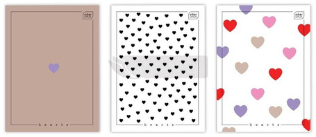 Zeszyt A4/80K kratka UV Hearts (5szt)