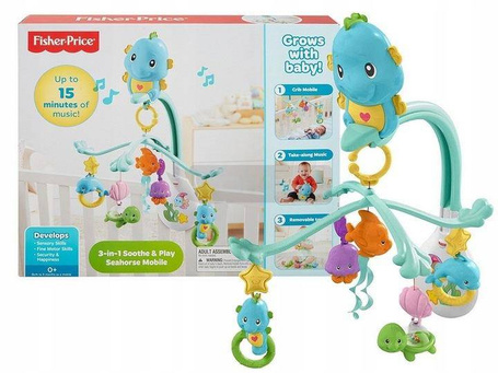 FISHER PRICE MUZYCZNA KARUZELA 3w1 KONIK MORSKI DFP12