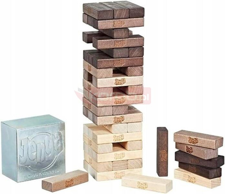 GRA JENGA ORYGINALNA HASBRO RUSTIC chwiejąca wieża gra zręcznościowa C2314