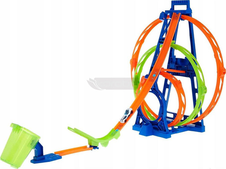 HOT WHEELS ACTION ZESTAW TORÓW POTRÓJNA PĘTLA wyrzutnia, track build HMX38