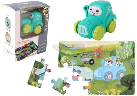Auto puzzle Przygoda drogowa traktor