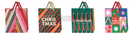 Torebka świąteczna mała 18x23x10cm mix