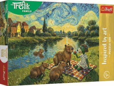 Puzzle 100 Karmiąc kapibary