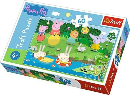 Puzzle 60 elementów - Świnka Peppa, Wakacyjna zabawa