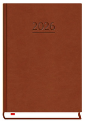 Terminarz 2026 B6 dzienny powszechny brąz