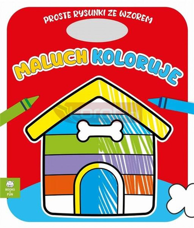 Maluch koloruje domek dla psa
