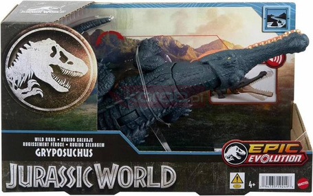 JURASSIC WORLD DINOZAUR Gryposuchus Figurka z dźwiękiem i funkcją ataku HTK71