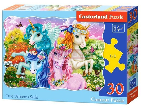 Puzzle 30 Cute Unicorns Selfie CASTOR