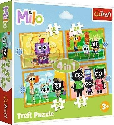 Puzzle 4w1 Poznaj Milo i jego przyjaciół TREFL