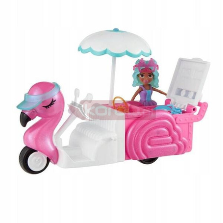 LALKA POLLY POCKET FLAMING WÓZEK zestaw do zabawy dla dzieci +4 lata HWP24