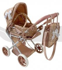 Wózek dla lalek głęboki z torbą