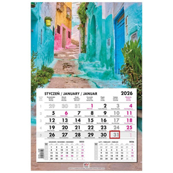 Kalendarz 2026 jednodzielny główka płaska Maroko