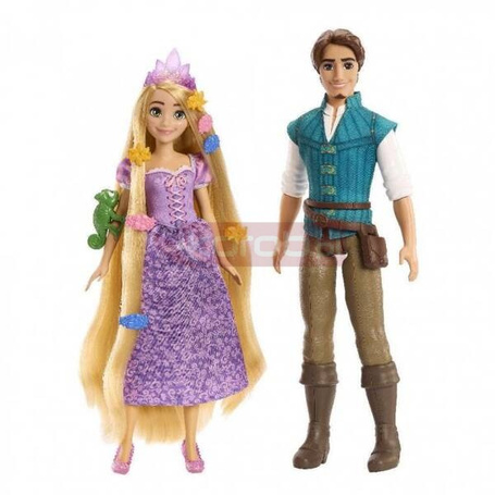 LALKA KSIĘŻNICZKA ROSZPUNKA w pięknej sukni + FLYNN RIDER zestaw 2 lalek HLW39