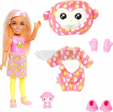 BARBIE CUTIE REVEAL CHELSEA W PRZEBRANIU MAŁPKI HKR14