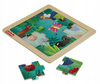 FISHER PRICE PUZZLE DREWNIANE 9 elementów ZWIERZĄTKA ŁĄKA dla dzieci +2lata HXV19