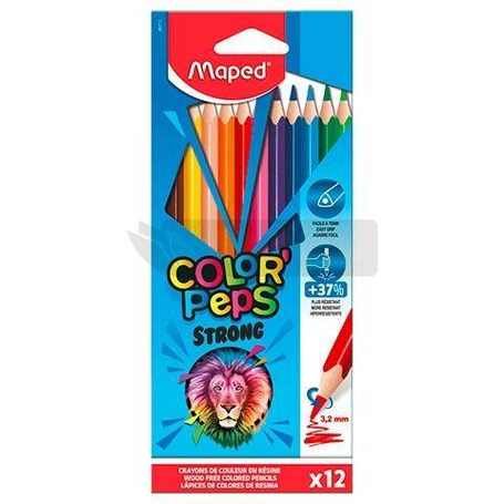 Kredki Colorpeps Strong trójkątne 12 kolorów