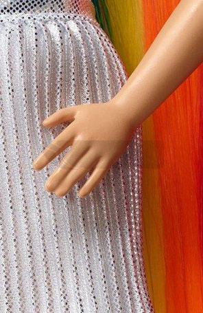 Lalka Barbie Błyszczące tęczowe włosy FXN96