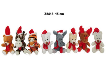 Zwierzęta świąteczne 15cm MIX