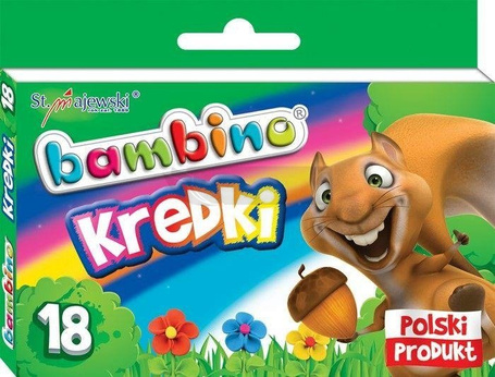 Kredki świecowe 18 kolorów bls BAMBINO