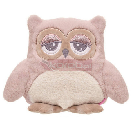 Maskotka Sowa Abby 23 cm różowo-kremowa
