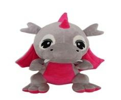 Smok szary różowy 15cm