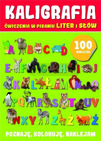 Kaligrafia ćwiczenia w pisaniu z naklejkami