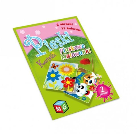 Piaskowe malowanki Pieski Kwiatki