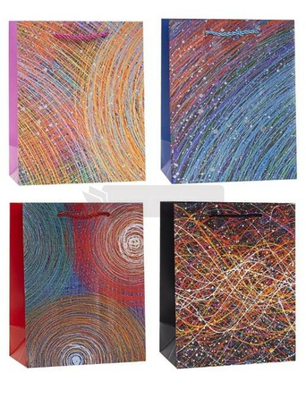Torebka ozdobna 18x23x8cm brokat mix ROZETTE